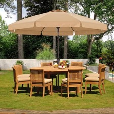 Patio Umbrella 9ft Outdoor Table Umbrella with Push Button Tilt and Crank