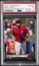 2022 TOPPS NOW ROAD TO OPENING DAY BLACK #OD167 MIKE TROUT 17/99 PSA 5