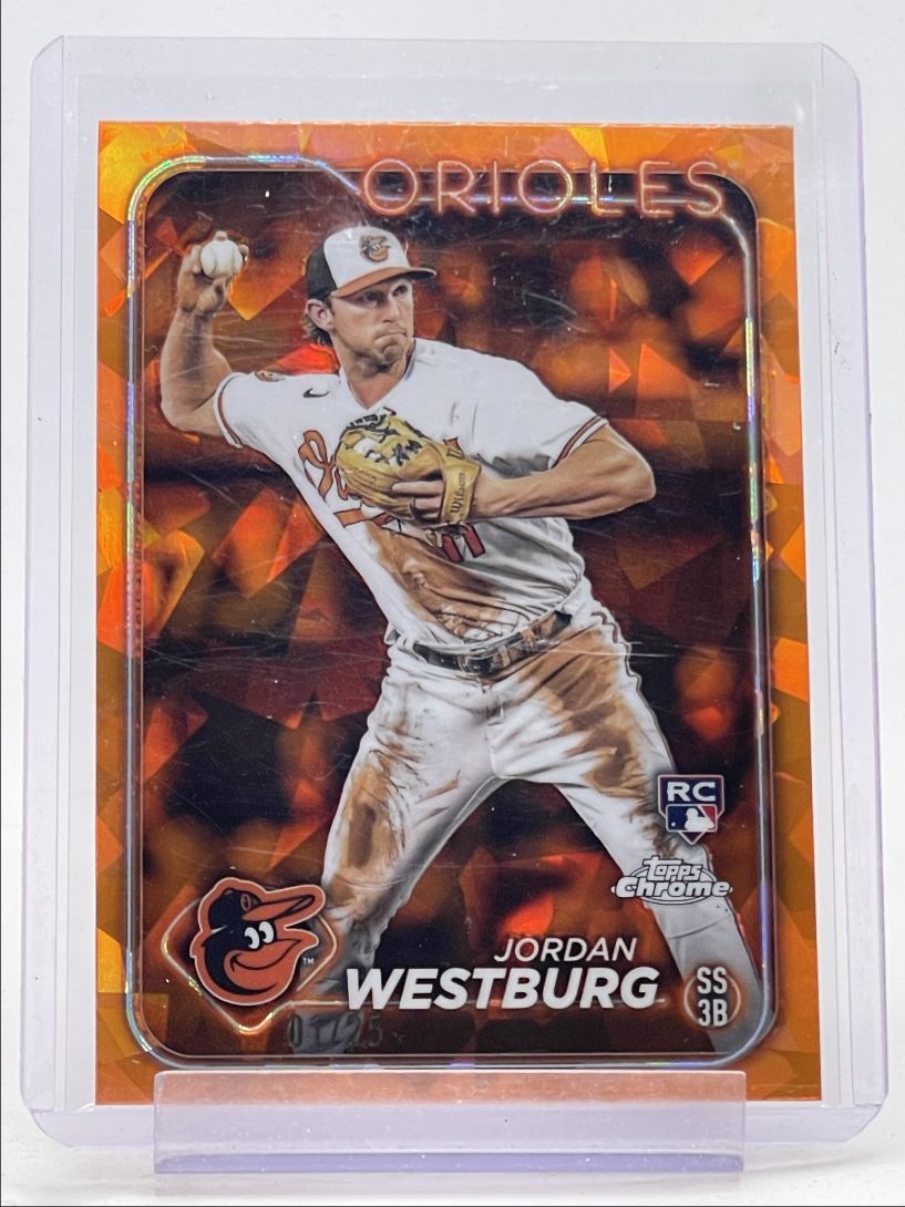 JORDAN WESTBURG 2024 TOPPS CHROME SAPPHIRE ROOKIE ORANGE RC 01/25 Q5700