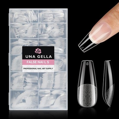 Ballerina Nageltips 216 Stück 12 Größen Soft Gel Press On Nails Coffin Full