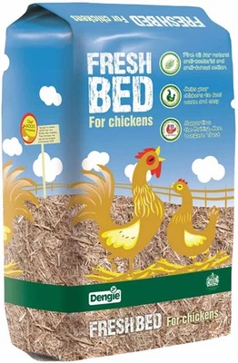 Dengie Fresh Bed Chopped Straw Chicken Hen Poultry Bedding 50 Litre