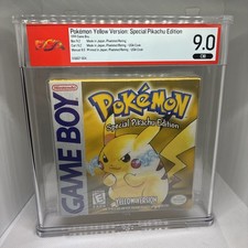 Pokemon Yellow Version 1ST PRINT - Game Boy CIB Complete In Box Graded PSA 9.0