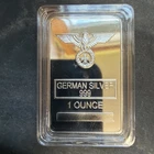 1 oz bar - German Silver Allow Bar Eagle Iron Cross