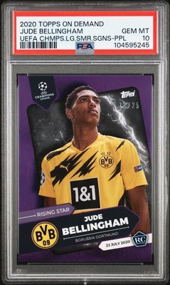 TOPPS ON DEMAND CHAMPIONS LEAGUE SUMMER SIGNINGS JUDE BELLINGHAM 11/25 PSA 10