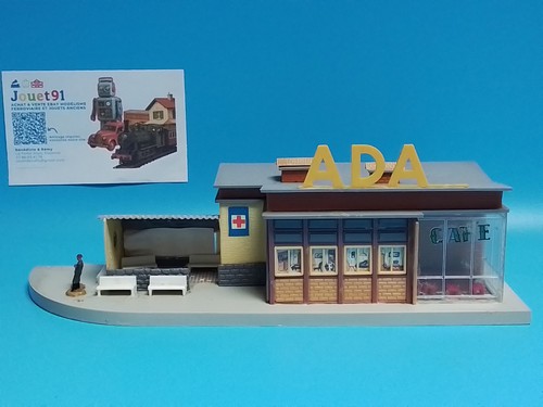 FALLER AMS HO. REF 401601. MAQUETTE BATIMENT GARE AVEC CAFE ADAC | Condition: Occasion