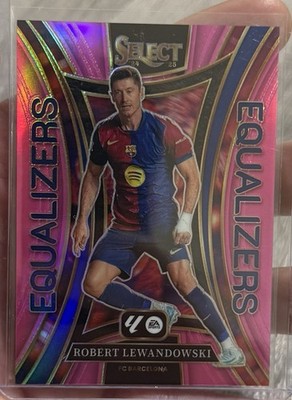 2024-25 Panini Select La Liga Equalizers Pink Prizm /25 Robert Lewandowski #6