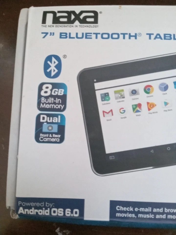 Naxa NID 7015 Screen Tablet Portable Entertainment Black Dual Camera Bluetooth  - Image 3 of 4