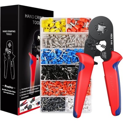 Ergonomische Crimpzange Set mit 1200 Aderendhülsen - Effizientes Kabelmanagement
