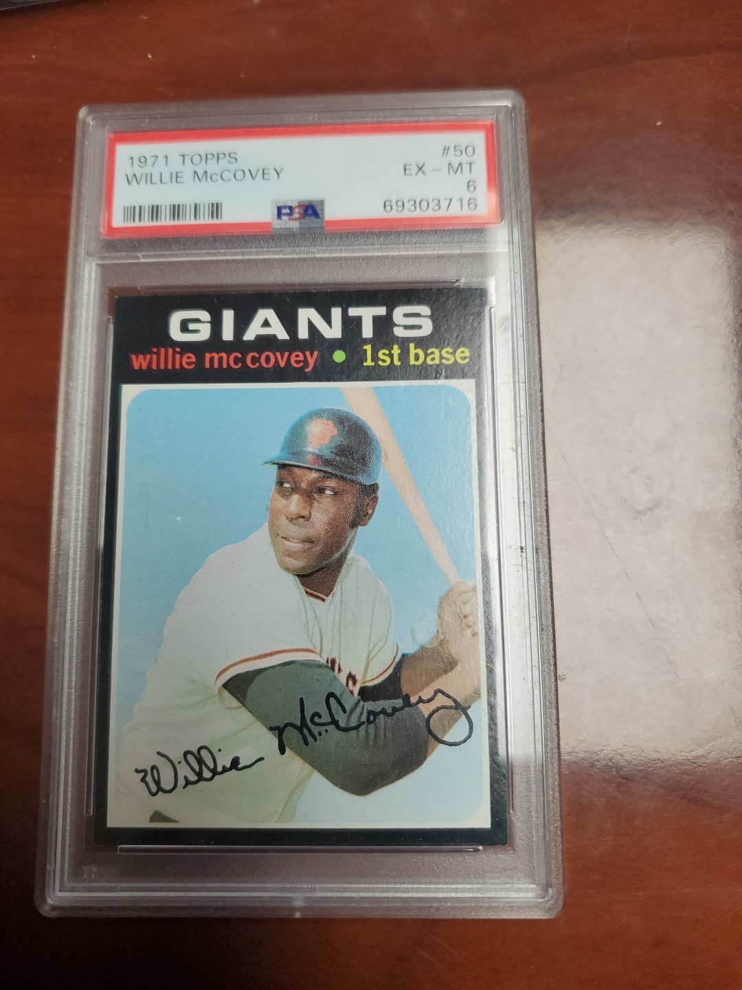 1971 TOPPS #50 WILLIE MCCOVEY PSA 6