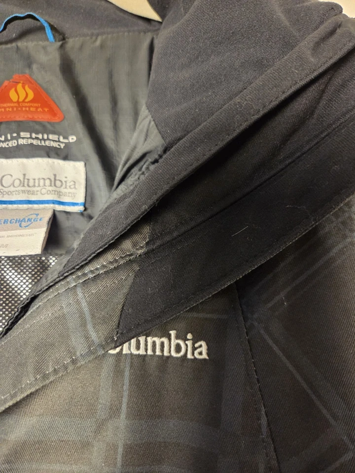 Chaqueta Columbia Mujer XL Negra Azul Interchange Omni Tech Impermeable Forrada Foto 3 de 4