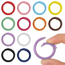 12 Colors Metal Spring O Rings Round Snap Clip Circle Trigger Spring Carabine...