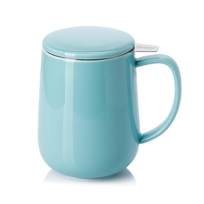 20 OZ Porcelain Tea Mug with Infuser and Lid, Loose Leaf Tea Cup, Gifts for T...