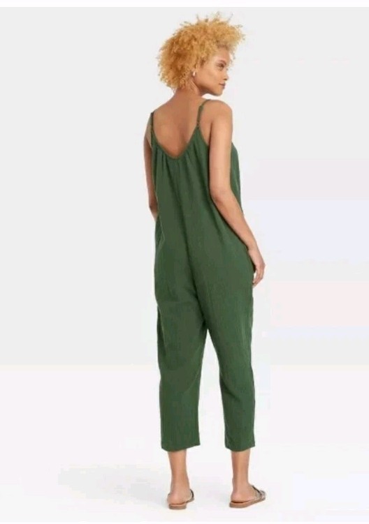Universal Thread Green Utility Crop Jumpsuit Pull… - image 4
