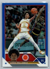 Aden Holloway 2023 Topps Chrome McDonald's All American Blue Refractor /99 #7