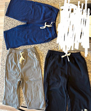 Men’s Lot of 3 Jogger Pants M Solid Drawstring Elastic Waist Pockets 30"