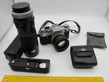 Canon AE-1 Program silver SLR 35mm Film Camera 50mm f/1.8 FD Lens - UnTested GJ