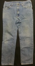 Vtg 90s Lee Jeans Mens 36x31 Straight Leg Blue Denim Western Denim Made in USA