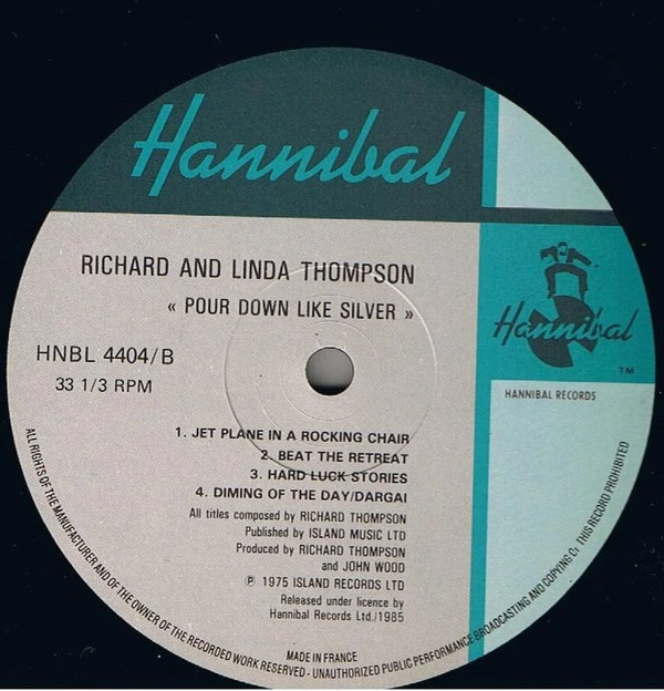 Richard and Linda Thompson - Pour Down Like Silver Vinyl LP (LP Record) - Image 4 of 4