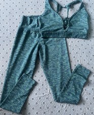 2 Piece Workout Set for Women High Waisted Leggings /crop Top