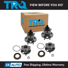 TRQ Front & Rear Wheel Hub & Bearing Kit Set of 4 for Buick Chevy Olds Pontiac