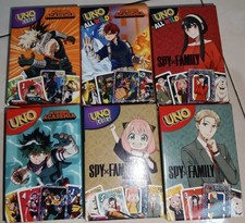 McDonald's Exclusive UNO Anime Card SET OF 6 - Spy x Family  My Hero Academia