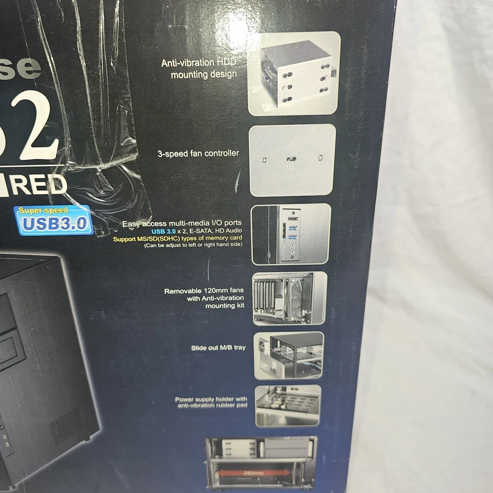 LIAN LI PC-V352 Black ALUMINUM PC ATX Multimedia Case  - Image 3 of 4