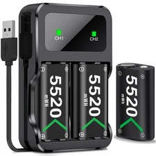 3x5520mWh Battery Pack Compatible for Xbox One/Xbox Series X/S Controller, Re...