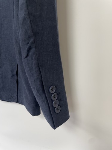Percival Men's Tailored Linen Blazer 100% Linen Navy Size 42R PM-TLB259442 - Picture 5 of 13