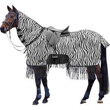 Fliegenausreitdecke Zebra mit Fransen Fliegen...