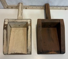 2 Vintage Farmhouse style wooden scoops perfe...