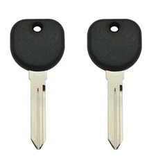 New Uncut Blank Chipped Transponder key Replacement for GM PK3+ B99 (2 Pack)
