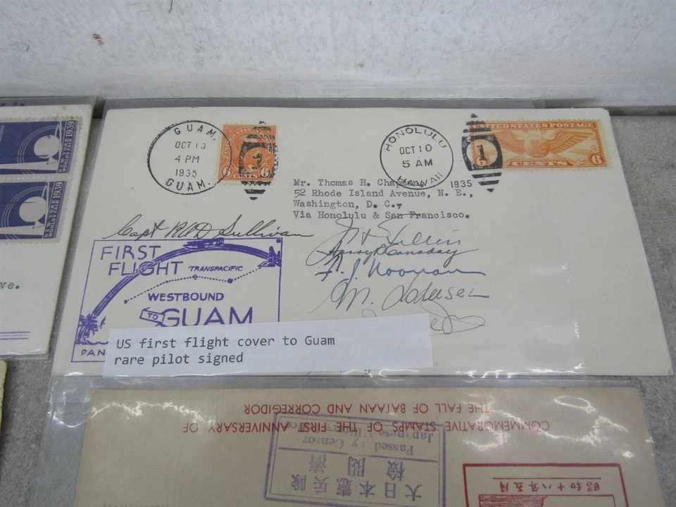 Nystamps US stamp Zeppelin flight cover FDC possession collection $800 n16xk - Image 2 of 4