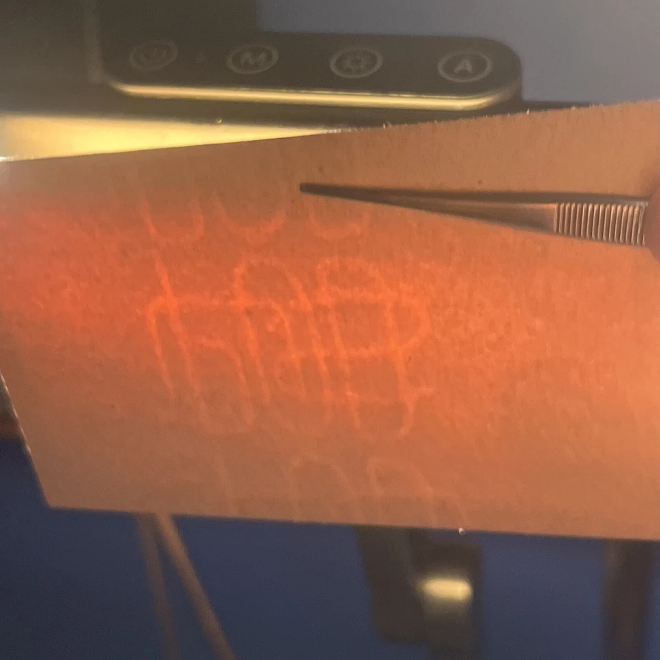 US SC UX1 Unused Large Watermark - very faint writing on front #A42 - Image 3 of 4