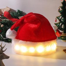 Christmas Hat LED Light Plush Children's Adult Christmas Decorations Christmas S