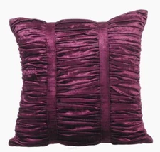 Decorative Pillow Cover Purple 16"x16", Home Decor Velvet - Plum Beauty