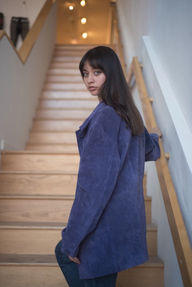 St Johns Bay suede leather jacket, purple,womans med - Image 2 of 4