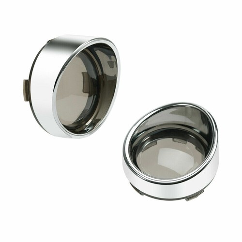 Turn Signal Light Smoke Lens Cover Bezels Visor Fit For Harley Davidson Softail - Picture 8 of 17