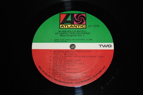 BLIND WILLIE McTELL - Atlanta Twelve String (1972 LP) EX Vinyl - Picture 4 of 4