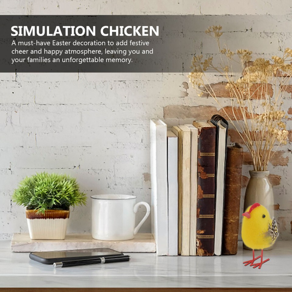 8 Pcs Chicken Adornment Decorative Prop Jumping Toy Easter Basket