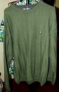 chaps green sweater