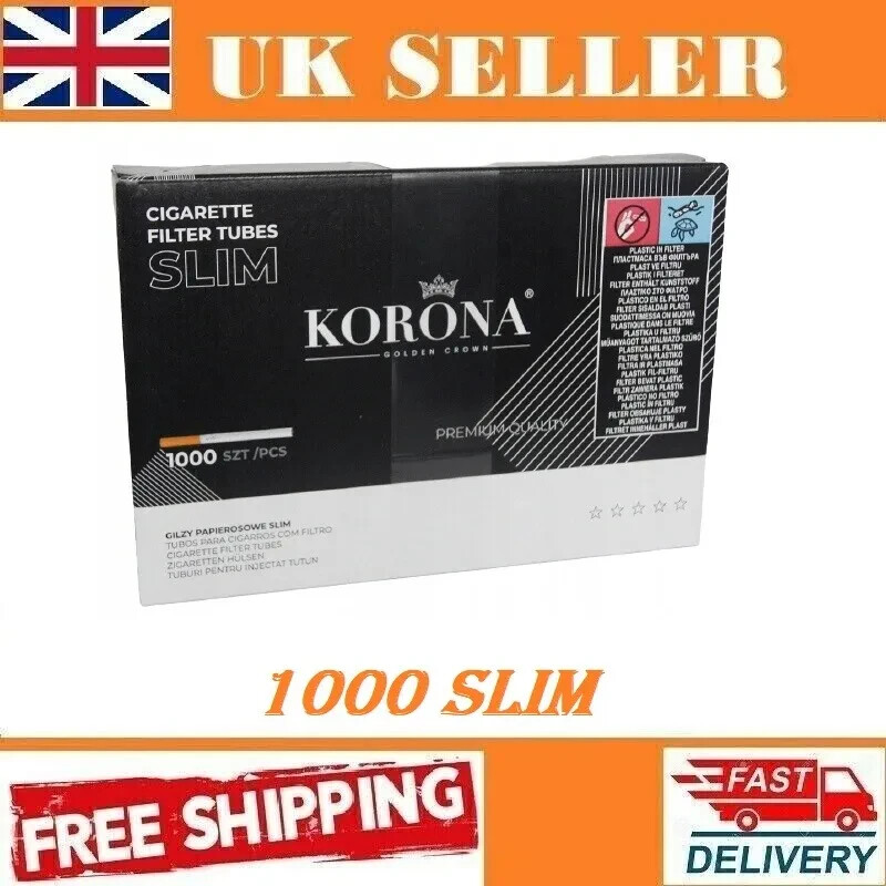 1000 KORONA SLIM EMPTY CIGARETTE FILTER TUBES NEW PRODUCT!!! | eBay UK