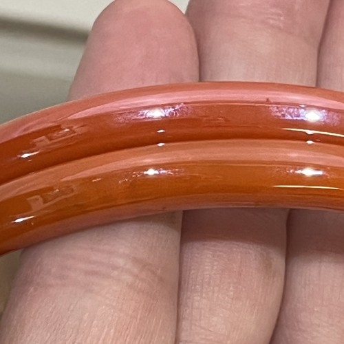 Juego de 2 pulseras brazalete vintage de vidrio naranja sin marca - Imagen 8 de 15
