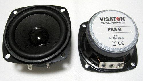 2x Visaton FRS 8 8cm 80mm 8 Ohm Breitband Lautsprecher Breitbänder 3,3