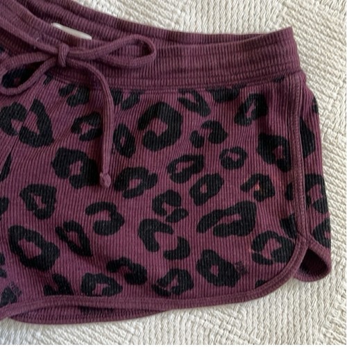 PINK Purple Black Cheetah Print Lounge Sleepwear Pajama Shorts, Size Medium - Picture 7 of 10