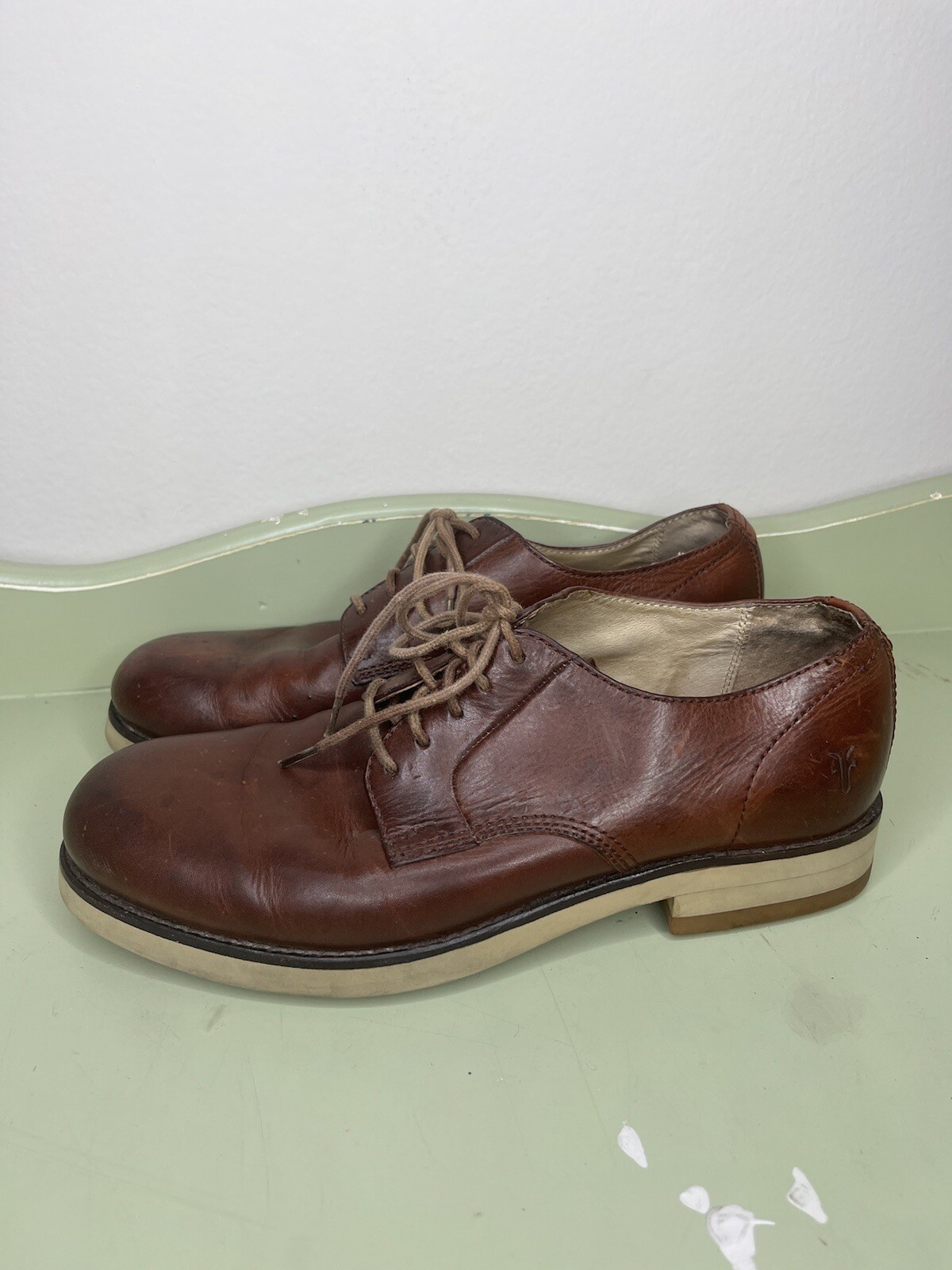 SAOLA Scarpe casual eleganti Frye Grant Oxford da uomo in pelle marrone taglia 7 5 M modello 87636