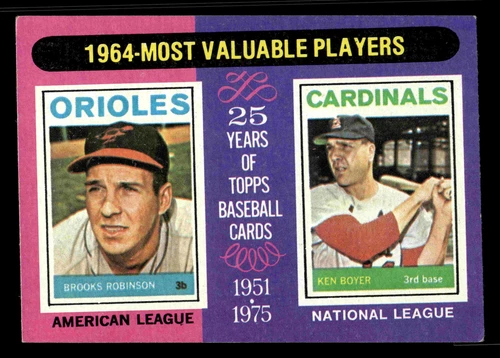 1975 Topps 1964 MVPs (Brooks Robinson / Ken Boyer) #202 -