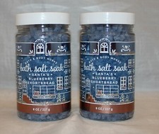 Bath  Body Works Santa's Blueberry Shortbread Bath Salt Soak X 2