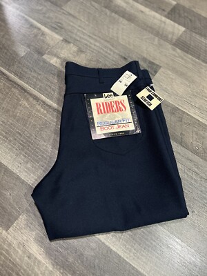 Lee Rider 36x36 Indigo Blue Poly Cowboy Boot Cut Jean Pant NOS
