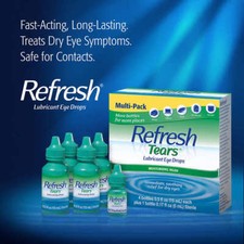 Refresh Tears Lubricant Eye Drops Multi-Pack 4 1 Bonus Bottle Free Ship 05/27