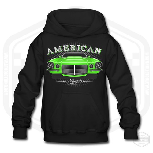 Children's 1970 Chevrolet Camaro American Muscle Car Hoodie - Picture 4 of 20